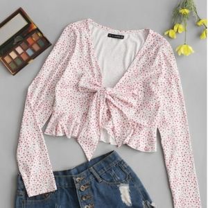 Zaful long sleeve crop top